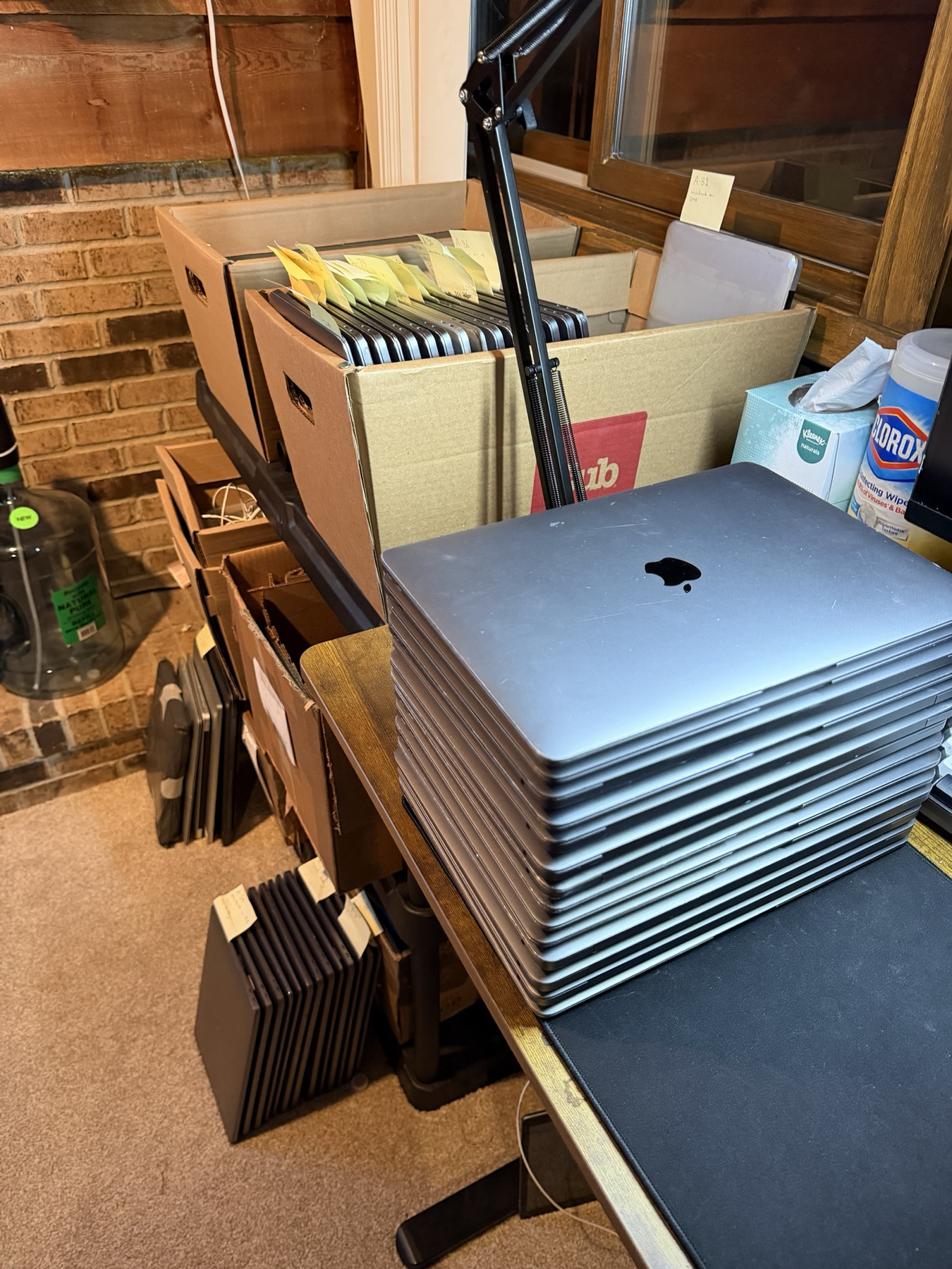 Inventory with more MacBooks in boxes